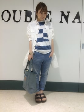 「アイテム（Tシャツ/カットソー）」を使った、MASUTANI MIHOKOさん（レディース・166cm）の春コーディネート