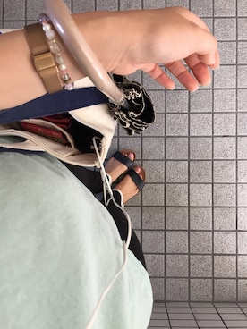 「アイテム（長傘）」を使った、かおりんさん（レディース・158cm）の夏コーディネート