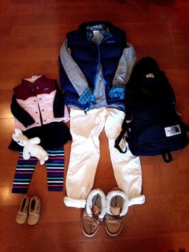 「Abercrombie&Fitch（アバークロンビーアンドフィッチ）のアイテム（ダウンベスト）」を使った、Hiromiさん（レディース・165cm）の秋コーディネート