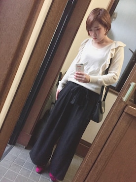 「青文字系」｜えりんぎさん（レディース・161cm）の秋コーディネート