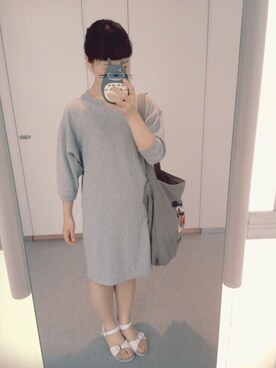 「e.r.g*（イーアールジー）のアイテム（バッグ）」を使った、あすぱっちさん（レディース・160cm）の夏コーディネート