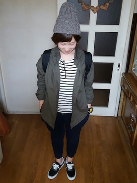 「スウェット×シャツ」｜mi.さん（レディース・160cm）の冬コーディネート