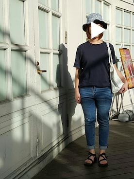 「Clef（クレ）のアイテム」を使った、mi.さん（レディース・160cm）の夏コーディネート