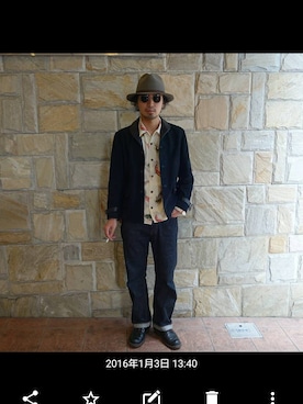 「COOTIE」｜「アイテム（その他アウター）」を使った、kiarekoさん（メンズ・175cm）の冬コーディネート