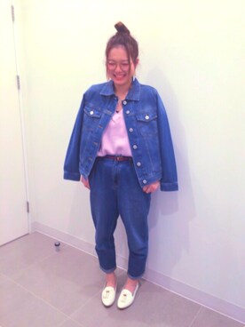「春先取りコーデ」｜「アイテム（ジャケット/アウター）」を使った、sayachanさん（レディース・158cm）の春コーディネート