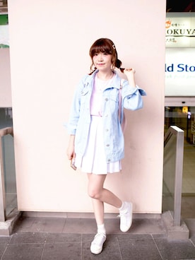 「Kawaii」｜「アイテム（ジャケット/アウター）」を使った、Angiemomoさん（レディース・163cm）の夏コーディネート