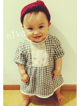 「NU（NANO universe）（ヌー）のアイテム」を使った、Nozomiさん（キッズ・80cm）の秋コーディネート