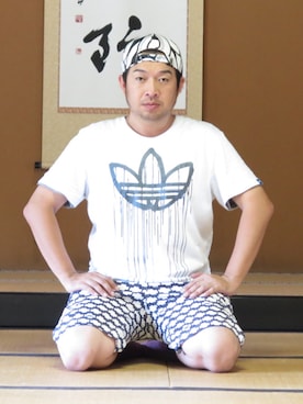 「PEARLY GATES（パーリーゲイツ）のアイテム（キャップ）」を使った、さとさん（メンズ・165cm）の夏コーディネート
