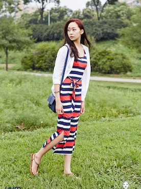 「streetsnap」｜「アイテム（ワンピース/ドレス）」を使った、아이즈매거진(eyesmag.com)さん（メンズ・178cm）の夏コーディネート