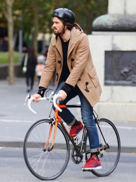「streetsnap」｜「アイテム（モッズコート）」を使った、아이즈매거진(eyesmag.com)さん（メンズ・178cm）の秋コーディネート