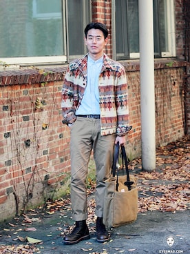 「streetsnap」｜「アイテム（その他アウター）」を使った、아이즈매거진(eyesmag.com)さん（メンズ・178cm）の冬コーディネート