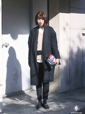 「streetsnap」｜「アイテム（モッズコート）」を使った、아이즈매거진(eyesmag.com)さん（メンズ・169cm）の冬コーディネート