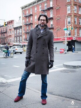 「streetsnap」｜「アイテム（その他アウター）」を使った、아이즈매거진(eyesmag.com)さん（メンズ・180cm）の冬コーディネート