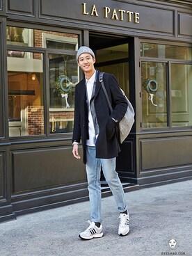 「model」｜아이즈매거진(eyesmag.com)さん（メンズ・188cm）の冬コーディネート