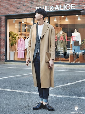 「streetsnap」｜「アイテム（その他シューズ）」を使った、아이즈매거진(eyesmag.com)さん（メンズ・185cm）の春コーディネート
