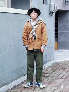 「streetsnap」｜「アイテム（その他アウター）」を使った、아이즈매거진(eyesmag.com)さん（メンズ・178cm）の春コーディネート