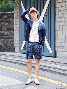 「streetsnap」｜「アイテム（その他アウター）」を使った、아이즈매거진(eyesmag.com)さん（メンズ・180cm）の夏コーディネート