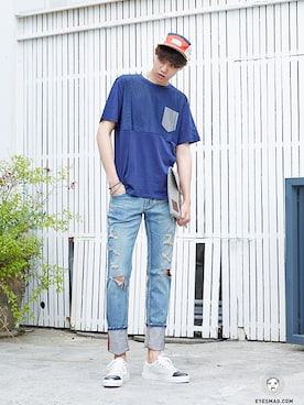 「streetfashionphotographer」｜아이즈매거진(eyesmag.com)さん（メンズ・178cm）の夏コーディネート