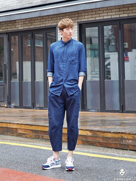 「streetfashionphotographer」｜아이즈매거진(eyesmag.com)さん（メンズ・187cm）の夏コーディネート