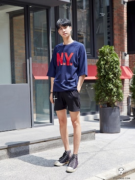 「streetfashionphotographer」｜아이즈매거진(eyesmag.com)さん（メンズ・182cm）の夏コーディネート