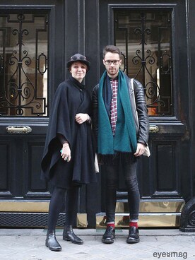 「streetsnap」｜「アイテム（ブーティ）」を使った、아이즈매거진(eyesmag.com)さん（メンズ・178cm）の冬コーディネート