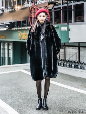 「mulberry」｜아이즈매거진(eyesmag.com)さん（レディース・173cm）の冬コーディネート