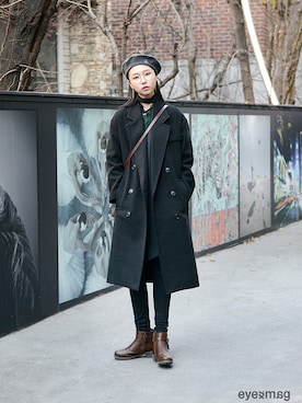 「streetfashionphotographer」｜아이즈매거진(eyesmag.com)さん（レディース・170cm）の冬コーディネート