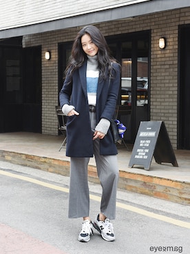 「streetfashionphotographer」｜아이즈매거진(eyesmag.com)さん（レディース・147cm）の冬コーディネート