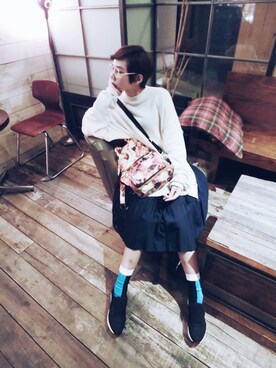 「a fadのアイテム」を使った、kirbykuoさん（レディース・165cm）の秋コーディネート