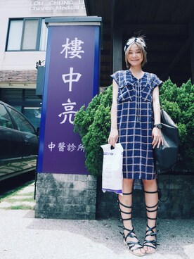 「a fadのアイテム」を使った、kirbykuoさん（レディース・165cm）の夏コーディネート