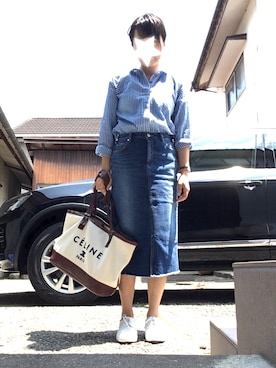 「セリーヌ」｜「アイテム（腕時計）」を使った、hillaryさん（レディース・162cm）の夏コーディネート