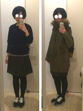 「HARE（ハレ）のアイテム（モッズコート）」を使った、tanukiさん（レディース・165cm）の冬コーディネート