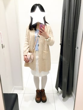「Crisp（クリスプ）のアイテム（ノーカラージャケット）」を使った、槑snowさん（レディース・165cm）の春コーディネート