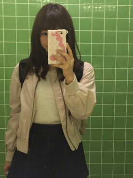 「スナイデル」｜「アイテム（ブルゾン）」を使った、miyukiさん（レディース・153cm）の春コーディネート