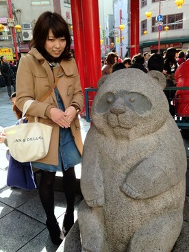 「Another Edition（アナザーエディション）のアイテム（ダッフルコート）」を使った、nicoさん（レディース・162cm）の春コーディネート