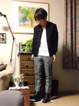 「アニオタ同盟」｜「アイテム（ブルゾン）」を使った、カオルさん（メンズ・165cm）の秋コーディネート