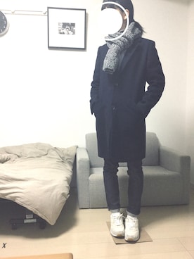 「A.P.C.（アーペーセー）のアイテム（その他アウター）」を使った、happaさん（レディース・161cm）の冬コーディネート