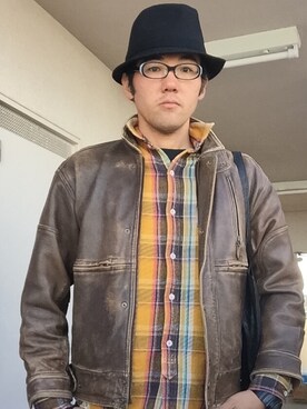 「Acoustic（アコースティック）のアイテム」を使った、ひろしさん（メンズ・183cm）の冬コーディネート