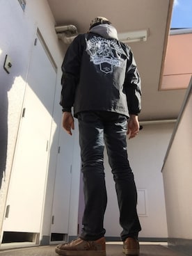 「ROYAL ELASTICS（ロイヤルエラスティクス）のアイテム（シューズ）」を使った、ひろしさん（メンズ・183cm）の冬コーディネート