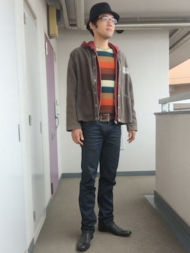 「ALISTAIR（アリステア）のアイテム」を使った、ひろしさん（メンズ・183cm）の春コーディネート