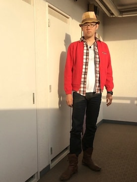 「DIESEL（ディーゼル）のアイテム（Tシャツ/カットソー、ホワイト系）」を使った、ひろしさん（メンズ・183cm）の春コーディネート