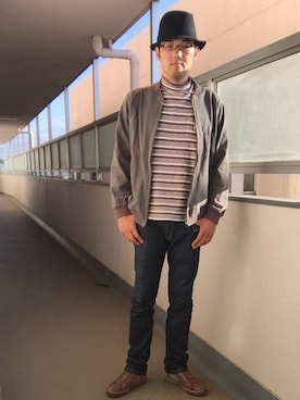 「SHIPS（シップス）のアイテム（スウェット）」を使った、ひろしさん（メンズ・183cm）の春コーディネート
