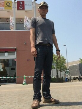 「フリマ」｜「アイテム（その他）」を使った、ひろしさん（メンズ・183cm）の春コーディネート