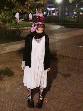 「アイテム（タイツ/ストッキング）」を使った、chii-*Ü*ᙏ̤̫ᗦ↞︎◃︎さん（レディース・145cm）の秋コーディネート