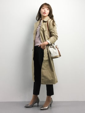「AVAN LILY（アヴァンリリィ）のアイテム（ジャケット/アウター）」を使った、Y.Iさん（レディース・162cm）の春コーディネート