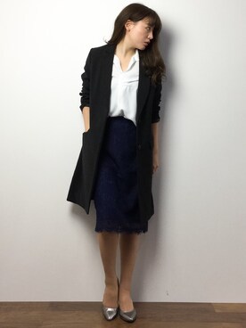 「EGOIST（エゴイスト）のアイテム（チェスターコート）」を使った、Y.Iさん（レディース・162cm）の春コーディネート