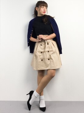 「UP START（アップスタート）のアイテム」を使った、Y.Iさん（レディース・162cm）の春コーディネート