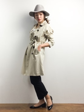 「DRWCYS（ドロシーズ）のアイテム（トレンチコート）」を使った、Y.Iさん（レディース・162cm）の春コーディネート