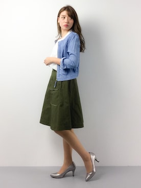 「大人シンプル」｜「アイテム（ブルゾン）」を使った、Y.Iさん（レディース・162cm）の春コーディネート