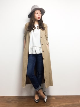 「ハットコーデ」｜Y.Iさん（レディース・162cm）の春コーディネート